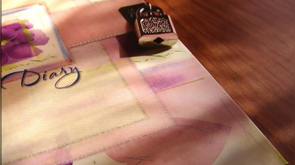 A personal diary with a lock