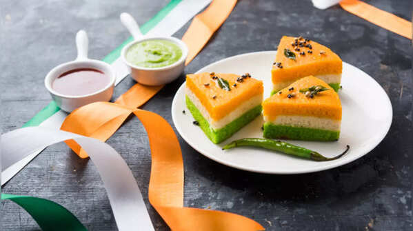 Tricolour Dhokla