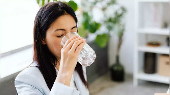 Drink a glass of water first thing