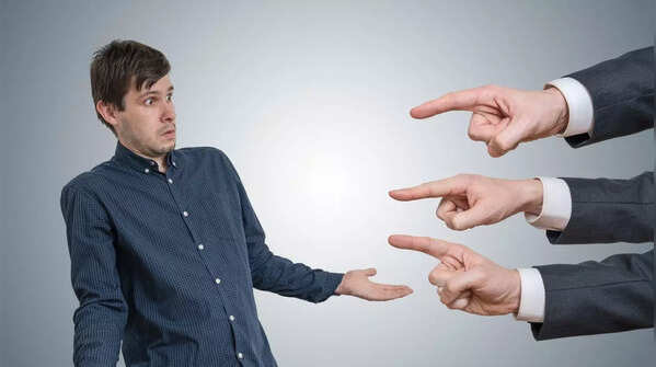 Blaming the other person, always: "You made me do it"