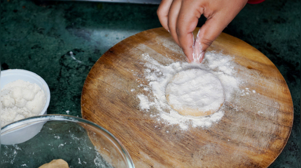 Making uneven dough balls