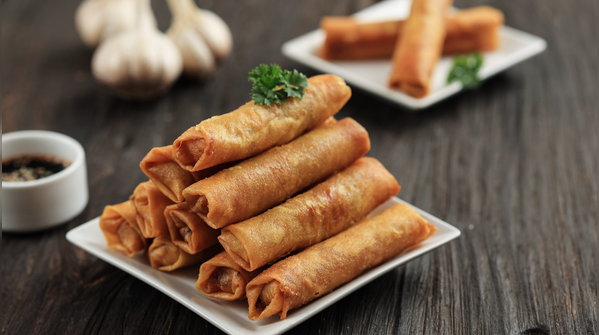 2. Crispy vegetable spring rolls
