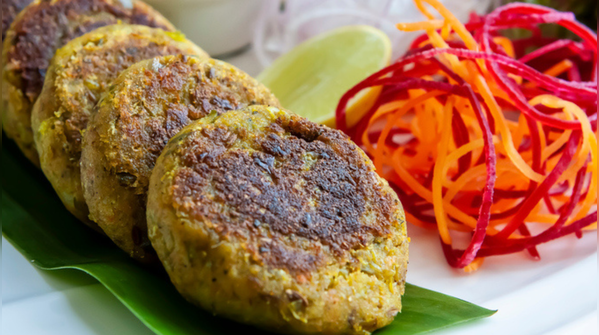 Chana and spinach tikki