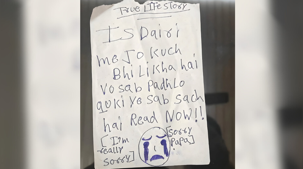 Handwritten Note Discovered at Scene