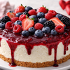 Valentine’s Day - No-bake cheesecake with berry glaze