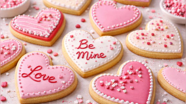 Teddy Day - Heart-shaped sugar cookies