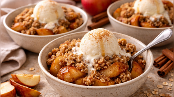 Hug Day - Warm apple crumble bowls