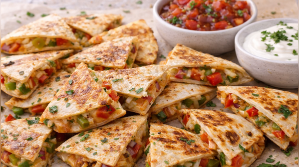 Mini veggie quesadillas