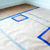 Protect floors with temporary coverings