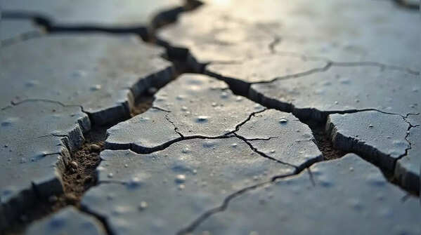 Foundation damage or widening slab cracks