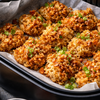 Soy-garlic crispy rice clusters
