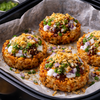 Leftover rice tikki chaat cups
