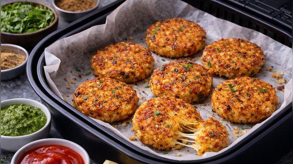 Crispy masala rice cakes