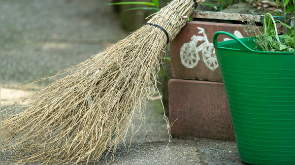 4. Sweeping the house