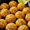 6. Moong dal fritter balls (approx. 190 calories per serving)