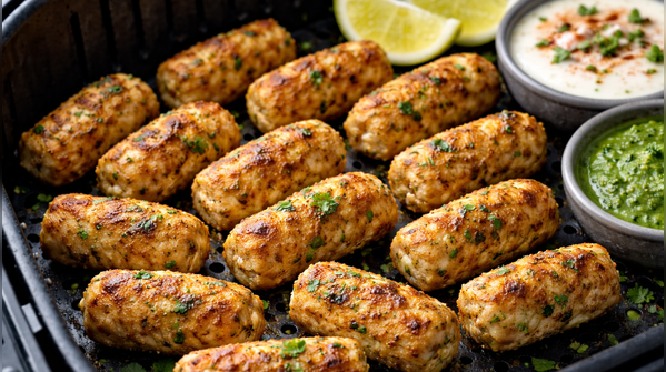 4. Chicken seekh kebab bites (approx. 180 calories per serving)