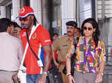 Cricketers at airport