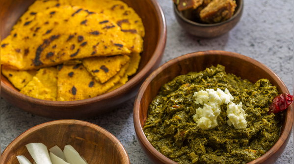 Sarson ka saag and makki di roti