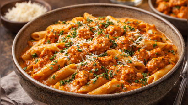 Butter chicken pasta