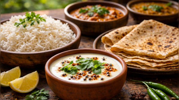 Pairing rice or roti with yogurt