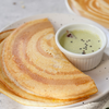 Plain dosa with coconut chutney