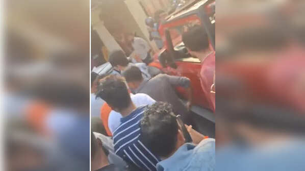 Viral video captures tense moments
