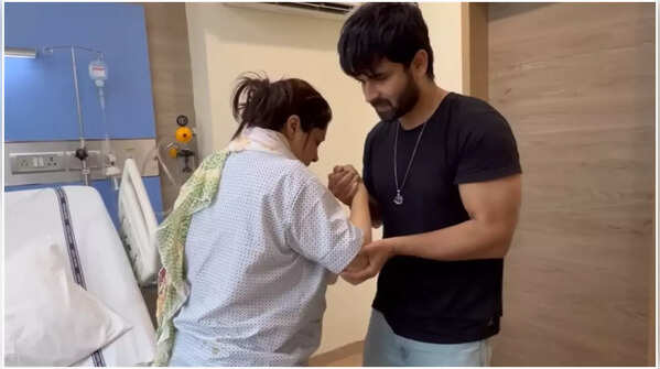 Dipika takes her first steps after surgery