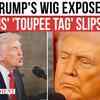 Article image for: Trump's 'Wig Tag' Slipped Out? POTUS' Hair Scandal Returns After Mystery Object Spotted on Live TV