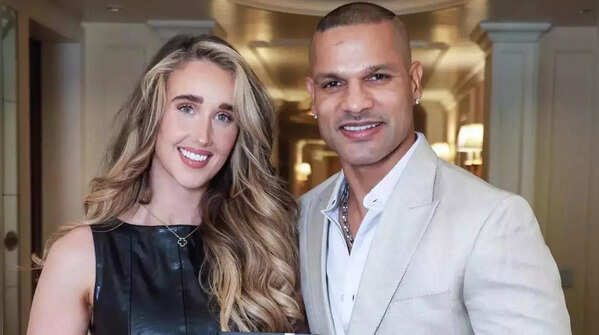Shikhar Dhawan and Sophie Shine