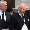 King Charles III and former Prince Andrew