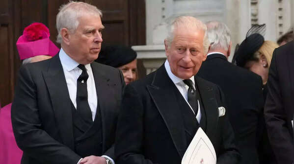King Charles III and former Prince Andrew