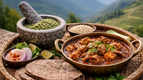 Uttarakhand (Garhwal): Mutton with Bhaang chutney