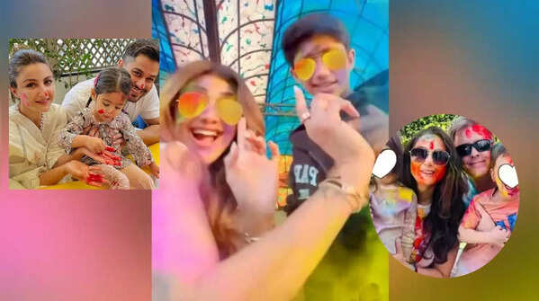Star kids Holi celebrations in PICS: Preity Zinta explains photo privacy; Abhishek Bachchan and Sanjay Dutt families glimpses