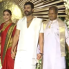 Rashmika and Vijay pose with their families at wedding reception