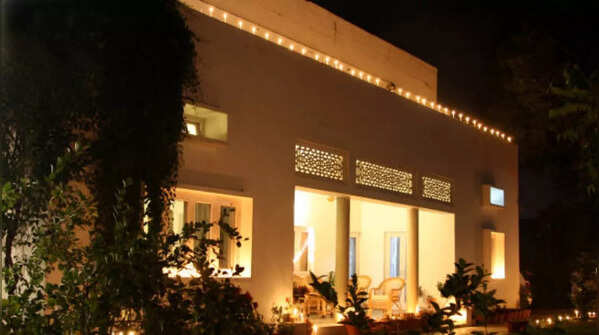 Well-lit entrance