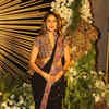 Mrunal Thakur stuns in black saree at reception