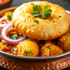 Bedmi puri with aloo sabzi