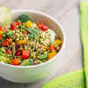 Thursday: Sprouted Moong Salad Bowl with Veggies