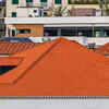 Thatched or clay-tiled roofs