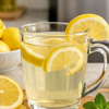 Warm lemon water with a pinch of honey