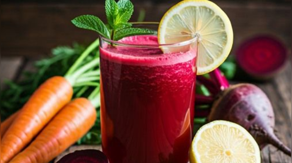 Carrot and beetroot juice