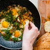 Masala omelette with bread