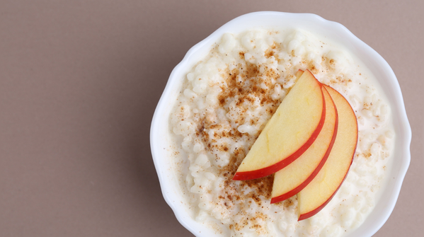 Warm apple cinnamon kheer (without sugar)