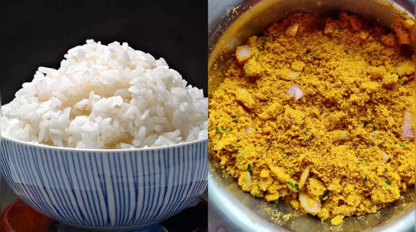 Chawal, Sattu Chokha and Mirch ka Achar