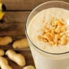Peanut or groundnut milkshake made the traditional way