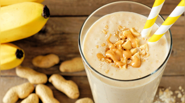 Peanut or groundnut milkshake made the traditional way