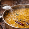 Adding baking soda to soften the lentils