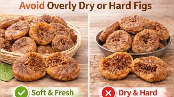 Avoid overly dry or hard figs