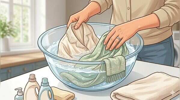 Step 2: The gentle hand-wash