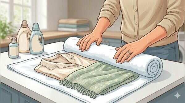 Step 3: The ‘towel roll’ drying trick